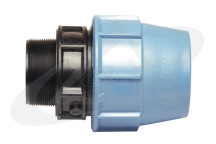 HDPE COMPRESSION ADAPTOR BSP MALE 63X2 7026