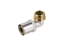 PEXMAN MALE ELBOW BRASS 16x3/4 CRIMPED