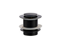 PLUMLINE STANDARD CLICK BASIN WASTE UNSLOTTED MATT BLACK 32mm