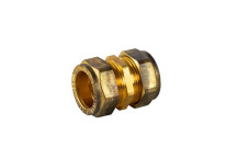 BRASSMAN COMPRESSION STRAIGHT COUPLER 15mm CXC