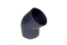 uPVC S/WELD ELBOW 63x45 PLAIN GREY