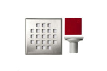 WETFLOOR GRATE & BODY ONLY - 110 SS SQUARE HOLES 50mm SPIGOT 111102