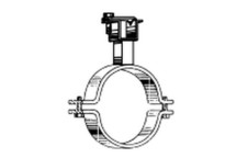 VALSIR VS0420163 RAINPLUS GALV PIPE CLIP 63mm FOR OVERHEAD SUPPORT BAR