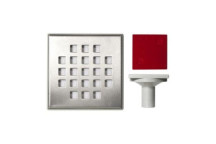 WETFLOOR GRATE & BODY ONLY - 110 SS SQUARE HOLES 40mm SPIGOT 111004
