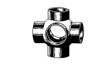 VALSIR VS0322003 HDPE BALL JUNCTION 4 INLETS 110X75mm 90deg