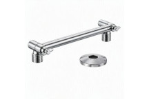PLUMLINE ADJUSTABLE CP BRASS SHOWER ARM & FLANGE 15mm MxM