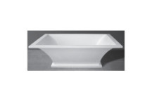 CRYSTALLITE FLUTE FREE STANDING BATH WHITE  c/w PLINTH 1825x905x554