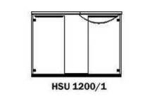 SINK UNIT WITH HINGED DOORS DEB RH 1200x535mm