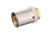 PEXMAN END CAP STOPPER PLUG BRASS 20mm CRIMPED