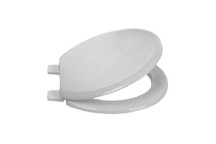 PLUMLINE WOODEN TOILET SEAT with NYLON HINGE WHITE