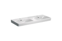 GEBERIT 500.223.01.1 SMYLE DOUBLE WASH BASIN 1TH  1200x480mm WHITE