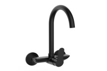 PLUMLINE MENSA W/T SINK MIXER MATT BLACK 15mm
