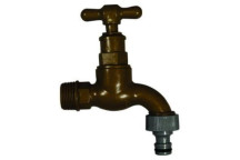 PROCLOSE GARDEN HOSE TAP 15X20mm & COUPLING BROWN PC15BT