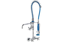 GENEBRE PRE RINSE W/T MIXER & SPOUT inc HANDSPRAY 715mm (H) 1818 04