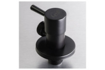 GIO A277/MB ROUND QUARTER TURN ANGLE VALVE MATT BLACK