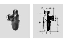 VULCATHENE W561U ANTI-SYPHON BOTTLE TRAP PP 38mm