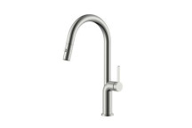 MERELLI UNO1 SINK MIXER & PULL-OUT NOZZLE 1TH BRUSHED S/S