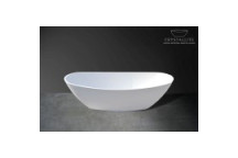 CRYSTALLITE LAYLA 1.6 SLIMLINE FREE STANDING BATH WHITE 1660x815x555