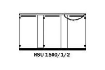 SINK UNIT WITH HINGED DOORS DEB RH 1500