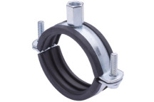 SPLIT PIPE GALV CLAMP & RUBBER LINING 12-16mm M8/M10