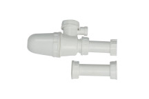 PLUMLINE PVC ANTI VAC BOTTLE TRAP UNIVERSAL WHITE 32X40 40X40