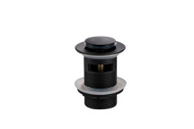 PLUMLINE STANDARD CLICK BASIN WASTE SLOTTED MATT BLACK 32mm