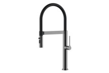MERELLI TRI3 SINK MIXER & PULL-OUT NOZZLE 1TH GUN METAL S/S