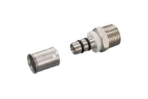 RIFENG STRAIGHT MALE ADAPTOR BRASS 25x1 CRIMPED