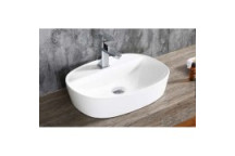 LECICO KEI COUNTER TOP BASIN 1TH WHITE 500X120X380