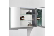 CLEAR CUBE MIRROR CABINET 2-DOOR ALUMINIUM 1000x660x127mm