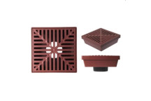 RAINDRAIN LITE 250X250mm PP GRATE & HOUSING L/D - TERRACOTTA 097757