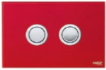 VALSIR VS0877001 DESIGN PLATE CRYSTAL RED ROUND BUTTONS CHROME