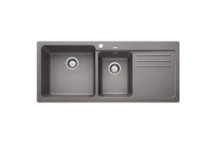 BLANCO NAYA 8 SILGRANIT INSET SINK 1160X500 INCL FITTINGS ALU METALLIC