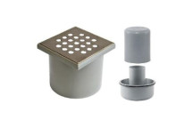 WETFLOOR DRAIN 2nd FIX PACK-110 SS GRATE & CUP TRAP-ROUND HOLES 097726