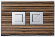 VALSIR VS0876003 DESIGN PLATE WOOD ZEBRANO ROUND BUTTONS SATIN