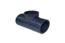 uPVC S/WELD REDUCING TEE 50x32 PLAIN GREY