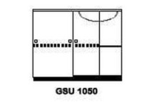 SINK UNIT WITH HINGED DOORS SEB LH 1050x535mm