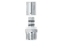 RIFENG STRAIGHT MALE ADAPTOR BRASS 63x2 CRIMPED