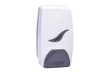 LOCKABLE SOAP DISPENSER PVC WHITE/GREY 1L  ASR1-1JGRY