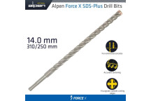 ALPEN FORCE 14x310mm SDS PLUS DRILL BIT X4 CUTTING EDGES