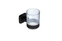 BATHROOM BUTLER 3132 GLASS TUMBLER HOLDER MATT BLACK