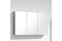 CLEAR CUBE MIRROR CABINET 3-DOOR ALUMINIUM 1500x660x127mm