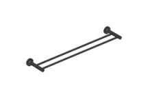BATHROOM BUTLER BALR2682MBLK DOUBLE TOWEL RAIL 650MM MATT BLK