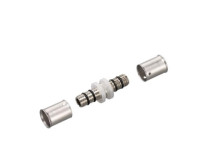RIFENG STRAIGHT COUPLER BRASS 25mm CRIMPED