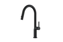 MERELLI UNO1 SINK MIXER & PULL-OUT NOZZLE 1TH MATT BLACK S/S