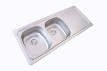 PLUMLINE NDLOVU STAINLESS STEEL DEB INSET SINK 1200X500 EXCL.90mm WAST