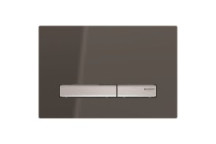 GEBERIT 115.788.SD.2 SIGMA50 ACTUATOR PLATE DUAL FLUSH SMOKED GLASS