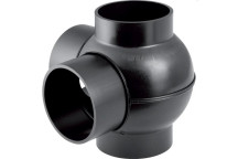 GEBERIT HDPE OFF DOUBLE BRANCHBALL FITTING 90x90mm 85deg 90deg 366.330