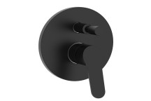 PLUMLINE MENSA U/WALL DIVERTER BATH/SHOWER MIXER 15mm MATT BLACK