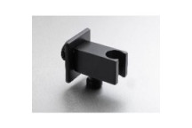 GIO WA-002/MB SQUARE WALL OUTLET WITH BRACKET MATT BLACK